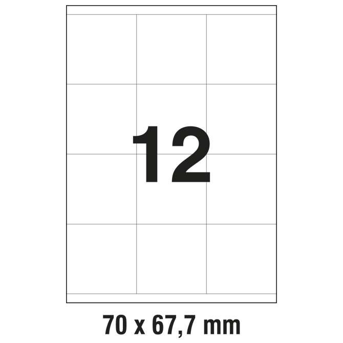Etikete ILK  70x67,7 mm pk100L Zweckform 3661