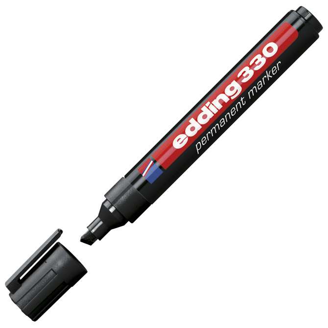 Marker permanentni 1-5 mm klinasti vrh Edding 330 crni