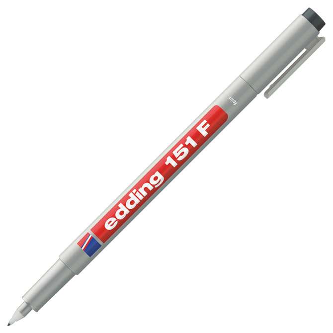 Marker OHP non-permanent 0,6 mm Edding 151 F crni