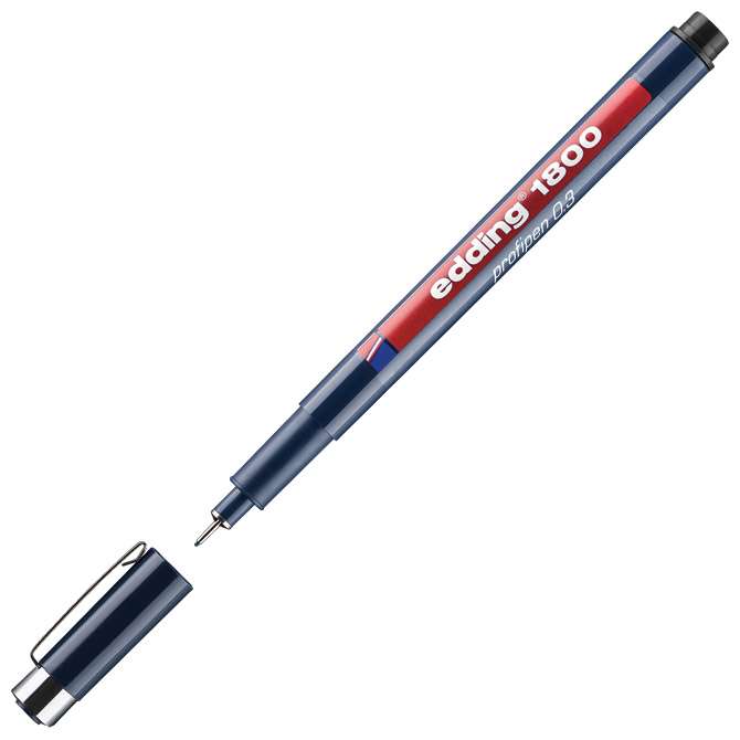 Flomaster za tehničko crtanje profipen 0,3 mm Edding 1800 crni