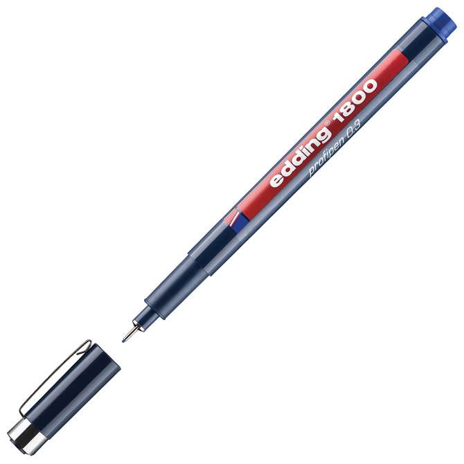 Flomaster za tehničko crtanje profipen 0,3 mm Edding 1800 plavi