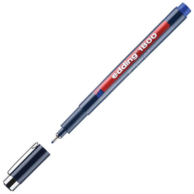 Flomaster za tehničko crtanje profipen 0,7 mm Edding 1800 plavi