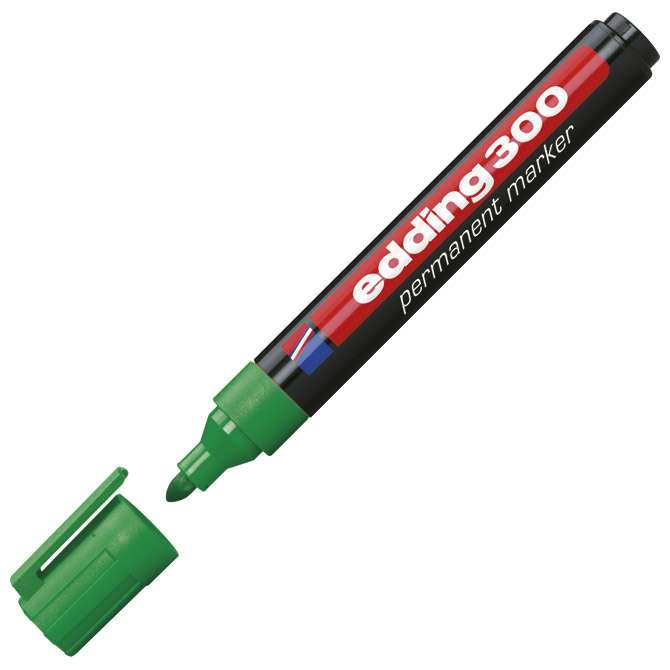 Marker permanentni 1,5-3 mm okrugli vrh Edding 300 zeleni