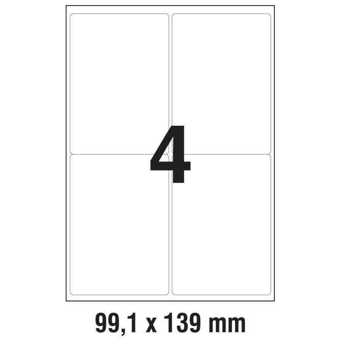 Etikete LK  99,1x139 mm odljepljive polyester pk20L Zweckform L4774REV-20 bijele