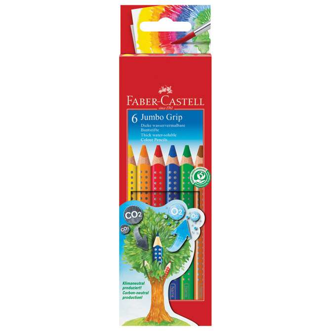 Boje drvene   6boja Jumbo Grip Faber-Castell 110906