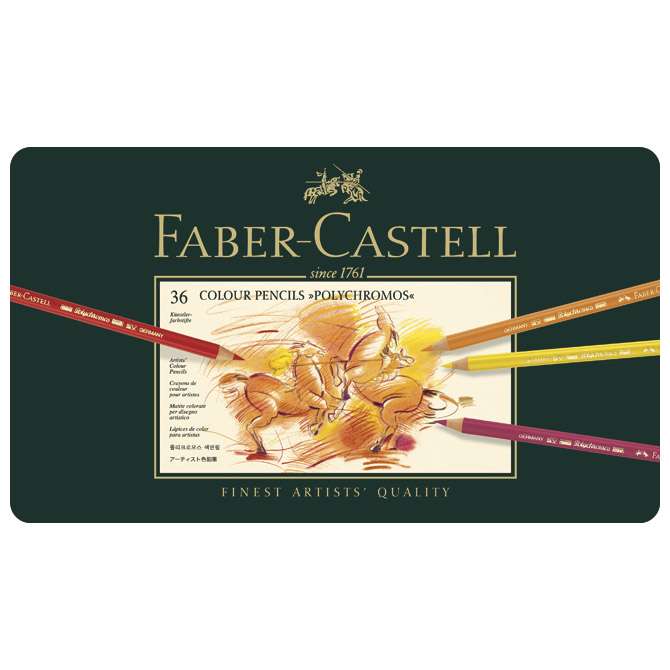 Boje drvene  36boja metalna kutija Polychromos Faber-Castell 110036