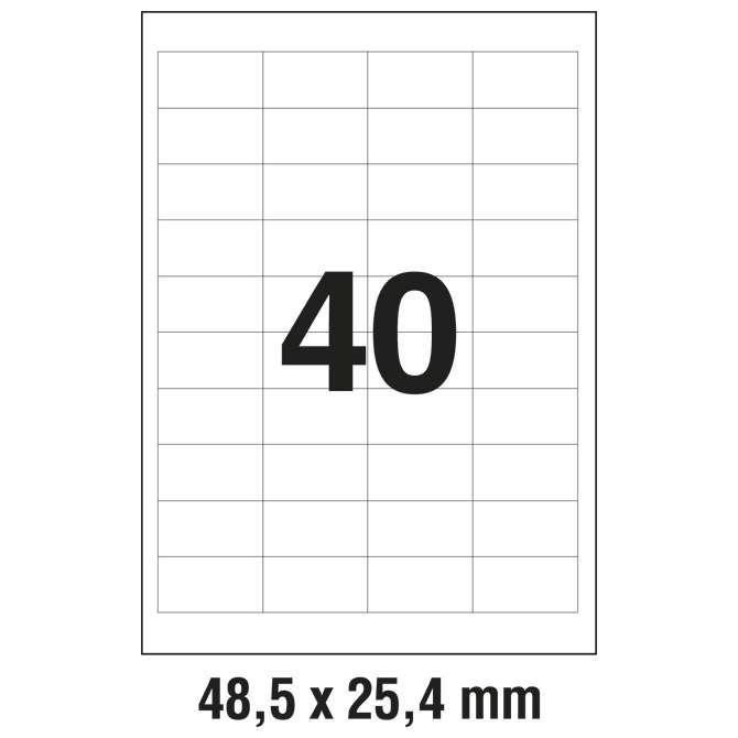 Etikete ILK  48,5x25,4 mm pk100L Zweckform 3657