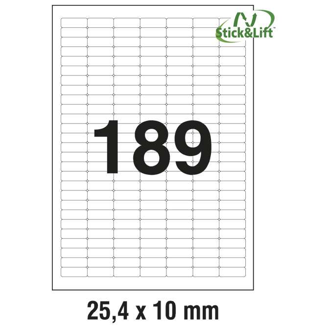 Etikete ILK  25,4x10 mm odljepljive pk25L Zweckform L4731REV-25