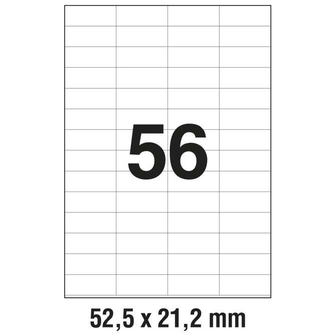 Etikete ILK  52,5x21,2 mm pk100L Zweckform 3668