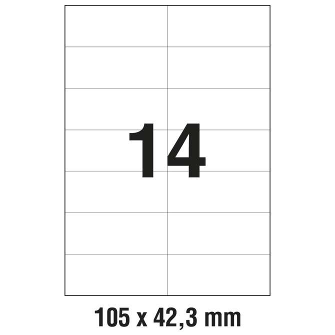 Etikete ILK 105x42,3 mm pk100L Zweckform 3653