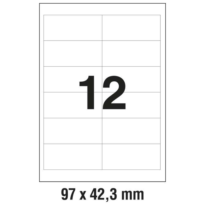 Etikete ILK  97x42,3 mm pk100L Zweckform 3659