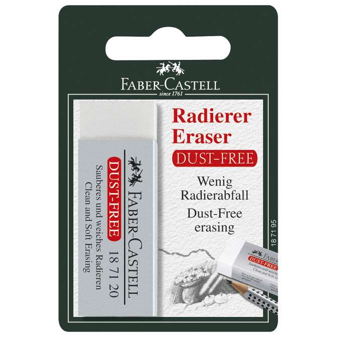 Gumica plastična Faber-Castell 187195 dust-free blister!!