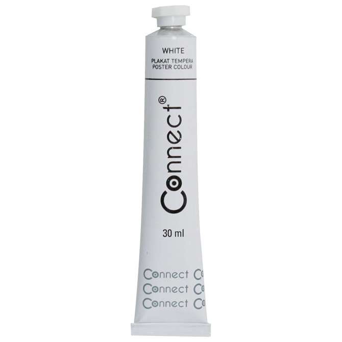 Boja tempera 30 ml aluminijska tuba Connect bijela