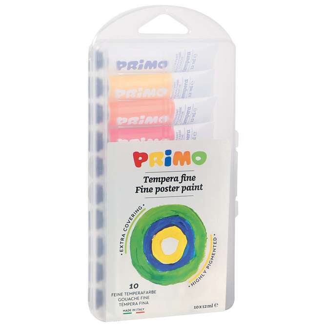 Boja tempera 12 ml aluminijska tuba 10boja/poly Primo 444T10SAP