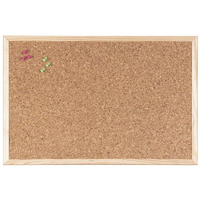 Ploča pluto  40x30 cm jednostrana drveni okvir Bi-Office