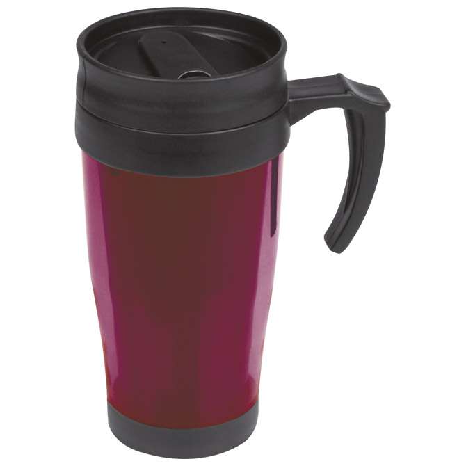 Šalica termo 400 ml pvc Fort Worth metalik crvena!!