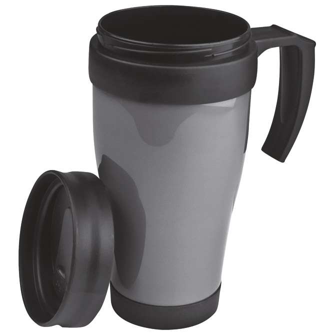 Šalica termo 400 ml pvc Fort Worth metalik siva!!