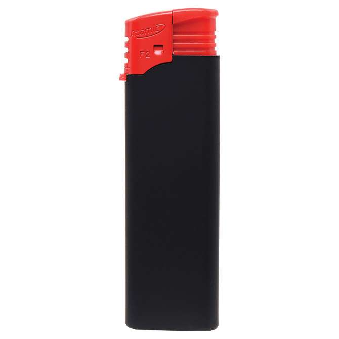Upaljač elektronski gumirani mat Atomic F2 Rubber crno/crveni