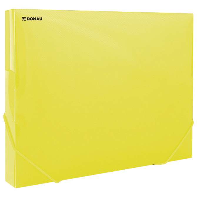 Mapa s gumicom hrbat-30 mm A4 pp Donau 8545002PL-11 prozirno mat žuta