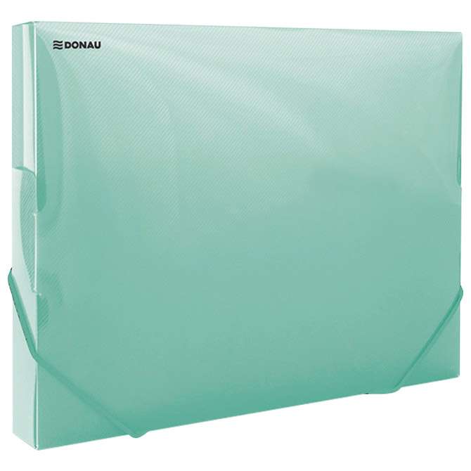 Mapa s gumicom hrbat-30 mm A4 pp Donau 8545002PL-06 prozirno mat zelena