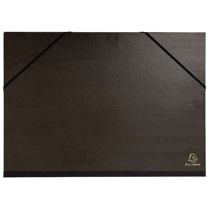 Mapa kartonska lakirana sa gumicom 32x45 cm(A3) Exacompta 548000E crna