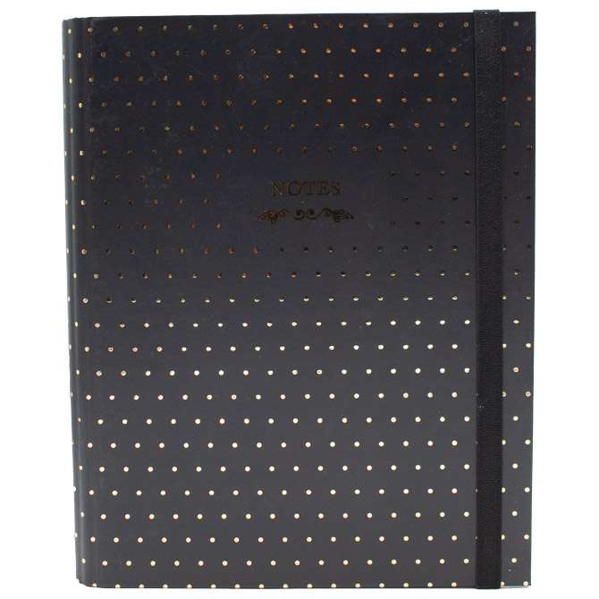 Organizer 18x23 cm 108L spiralni s gumicom Dots 1 Marker crni 1802