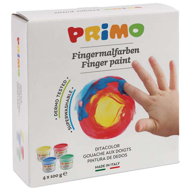 Boja tempera za ruke 100 g x 4 boje (čaše) Primo 2241TD100S4T