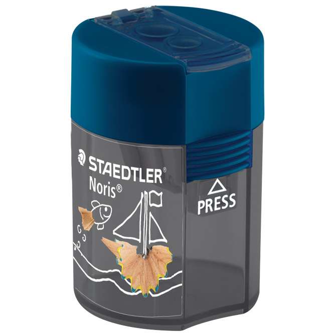 Šiljilo metalno s pvc kutijom 2rupe "Ocean" Staedtler 512 003 plavo/sivo