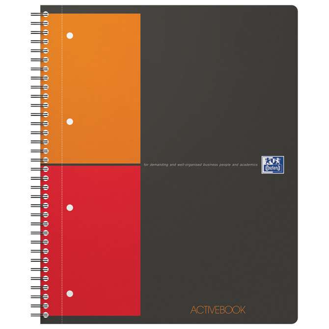 Blok kolegij A4 karo 80L perforacija+4rupe Activebook Oxford 100104329