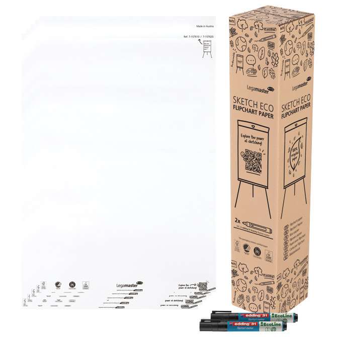 Blok-Flipchart u roli 65x98 cm 5x20 listova Sketch Eco Legamaster 7-157610
